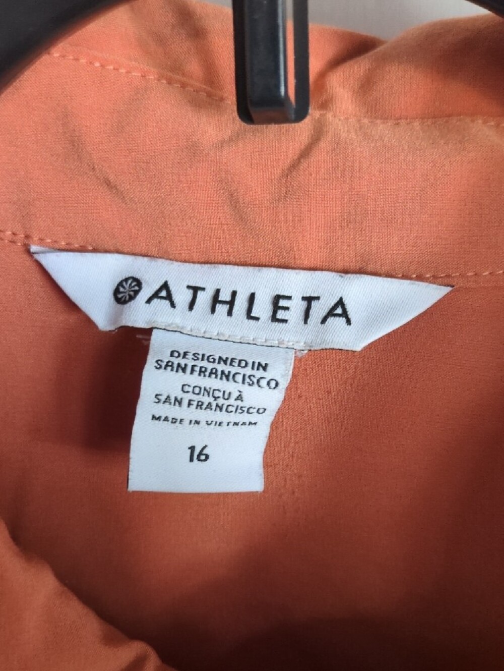 Athleta Rust-Orange Sleeveless Zip Romper - Picture 2 of 4